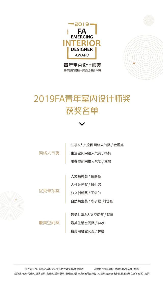 2019FA青年室内设计师奖在上海揭晓！2020FA再起航